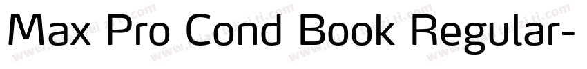 Max Pro Cond Book Regular字体转换